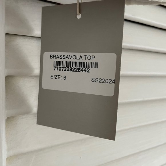 NWT 30% Off-Andres Otalora Brassavola Feather-Embellished Silk-Organza Top -US 6 - Picture 6 of 14